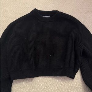 Zara Black Ribbed Sweater